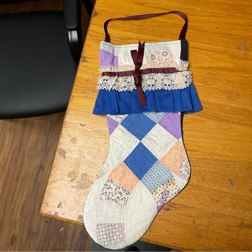 Handmade Patchwork Christmas Stocking
